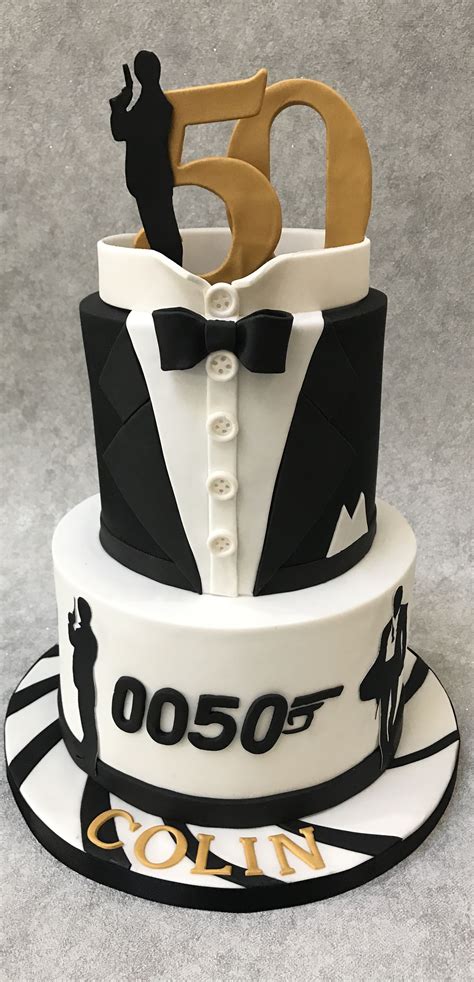 Bond Themed Tuxedo Cake Bolo James Bond James Bond Cake James Bond