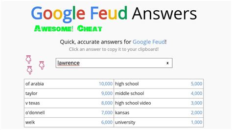 Click an answer to copy it to your clipboard! Google Feud Answers For Names - 25 Best Memes About Google ...