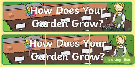 How Does Your Garden Grow Display Banner Teacher Made