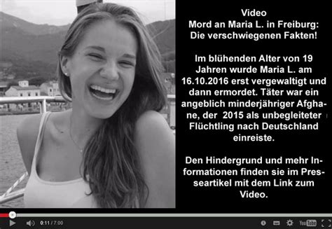 Und können einen betrieb besuchen, den sie selbst wählen. Flüchtlingskrise: Video - Mord an Maria L. in Freiburg ...