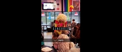 On Video Drag Queen Bouncing Gargantuan Fake Boobs Around Pauses To Grab Dollar Bill From Young