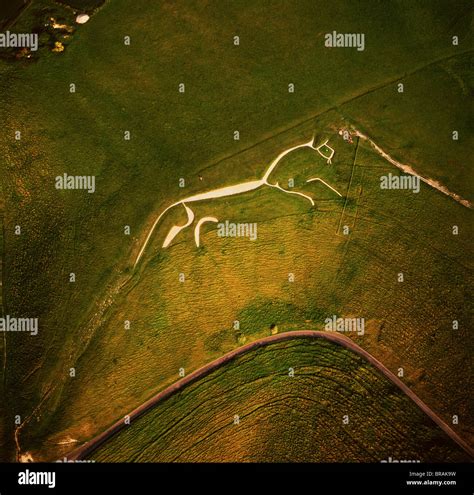 Aerial Image Of The Uffington White Horse Berkshire Downs Vale Of