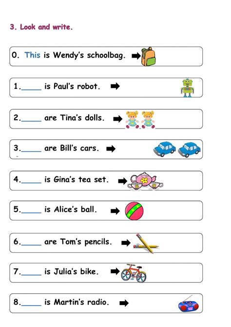 Toys - This-That-These-Those worksheet