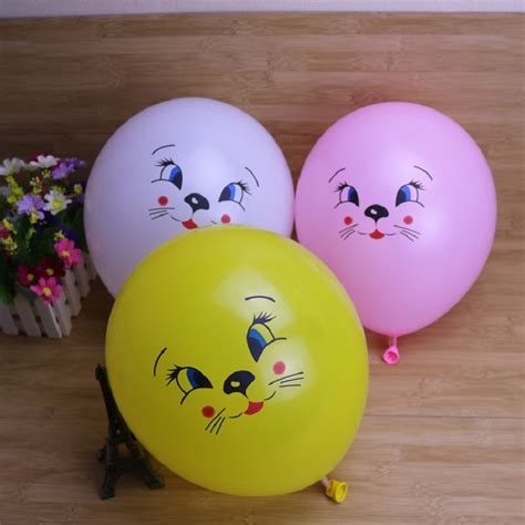 12inches Thick Cute Kitten Balloons Round Children Cartoon Marriage
