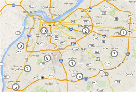 Map Of Louisville Ky Neighborhoods Maps Location Catalog Online