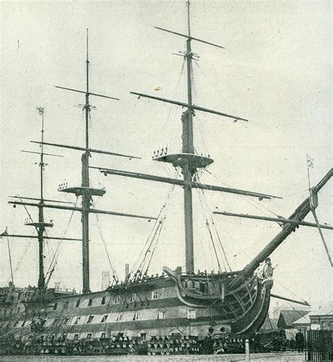Warshipsresearch British Ship Of The Line Hms Victory Docked In 1924