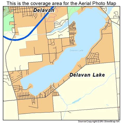 Aerial Photography Map Of Delavan Lake Wi Wisconsin