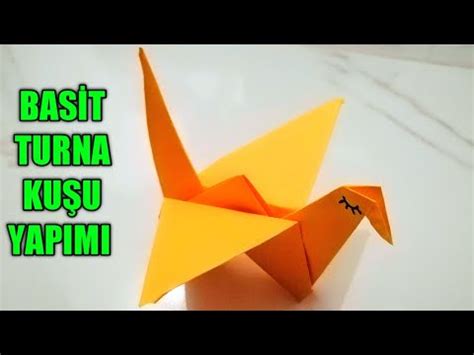 Origami Çok Basit Turna Kuşu Yapımı YouTube