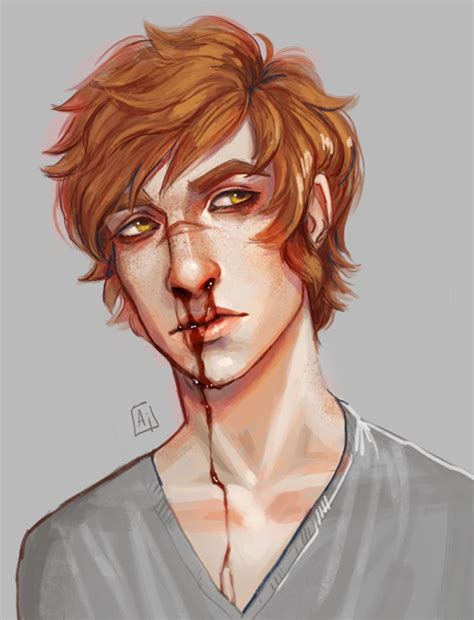 To draw an anime boy's nose, follow the same process you used to sketch the anime girl's nose. Nosebleed by Ajgiel on @DeviantArt | Idee, Disegni, Anime