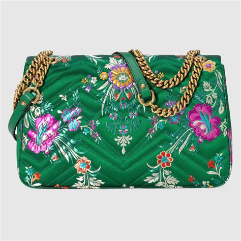 Gg Marmont Floral Jacquard Shoulder Bag Gucci Womens Handbags