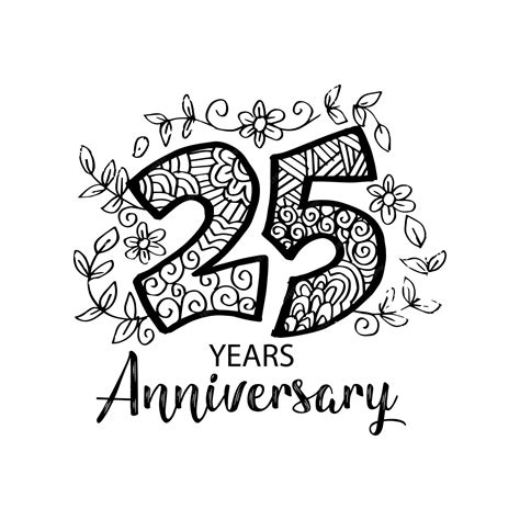 Premium Vector 25 Years Anniversary Celebration
