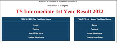 Ts Inter 1st Year Result 2022 Outworking Link Tsbie Ipe