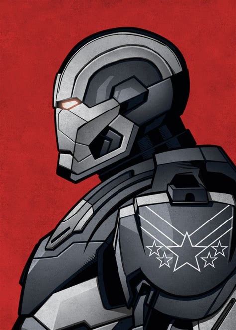 Official The Avengers Character Profiles War Machine Displate Artwork