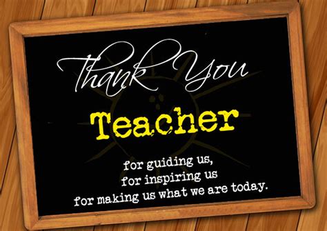Thank You Quotes For Teachers As A Card
