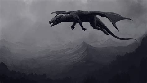 Big Giant Black Dragon K Hd Artist K Wallpapers Images Backgrounds Photos And Pictures