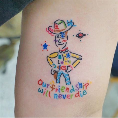 13 Disney Tattoos For The Ultimate Stan Tatuaje Toy Story Tatuaje De Peonías Tatuajes Creativos