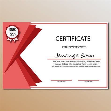 Template Red Certificate Certificate Border Gold Certificate Award