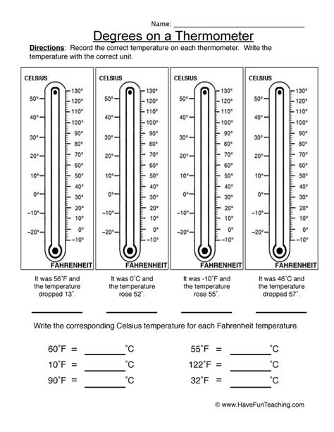Blank Thermometer With Numbers Worksheets 2nd Grade