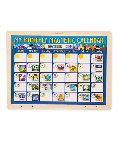 Personalized My Monthly Magnetic Calendar Set On Zulily Today
