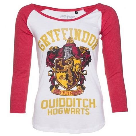 Womens Harry Potter Gryffindor Crest Long Sleeve Baseball T Shirt 29