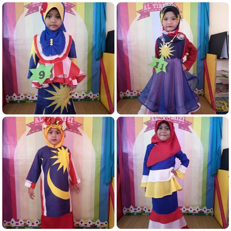 Fesyen Baju Merdeka Kanak Kanak Pra Sekolah Kebangsaan Padang Midin