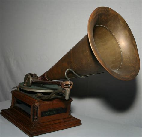 Great ZONOPHONE gramophone, glass panels, early reproducer, exc. & all ...