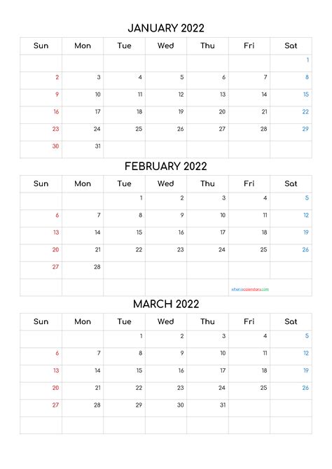 January Free Printable Calendar 2022 2022
