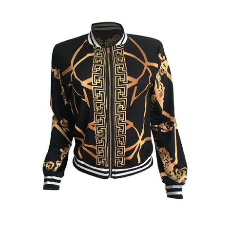 Sleek black leather jacket with gold hardwarde. Black & Gold - Women's Jacket - BlackKaps.com
