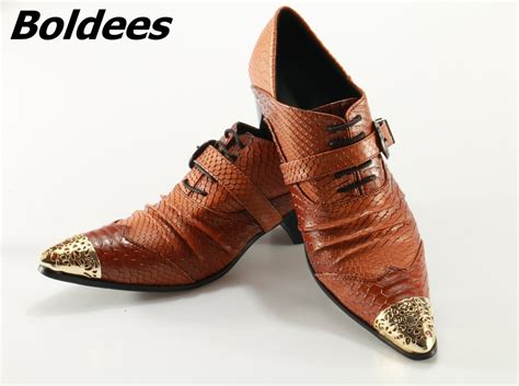 Boldees Trendy Dress Shoes Brown Retro Men Casual Leather Shoes Stylish