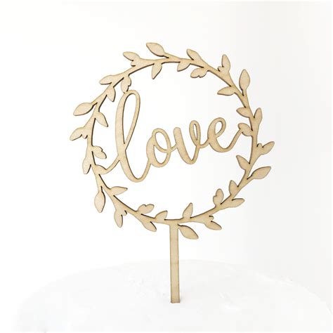 Love Wreath Cake Topper SANDRA DILLON DESIGN