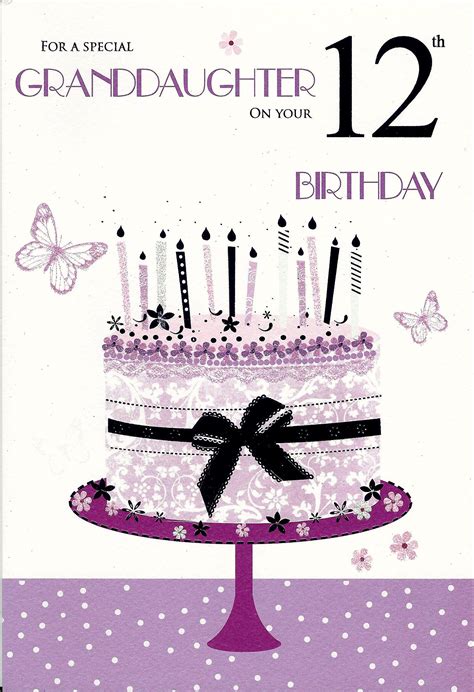 For A Special Granddaughter On Your 12th Birthday Card 7331 Cg
