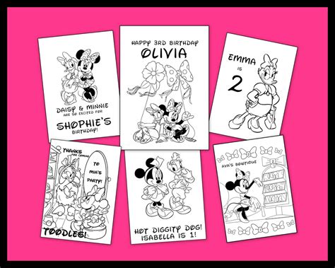 Minnies Bowtique Personalize Coloring Book Minnie Mouse