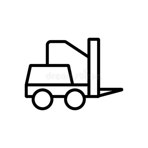The Forklift Icon Vector Isolated Contour Symbol Illustration Stock