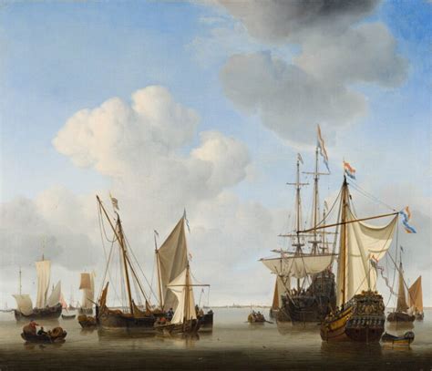 Zeeschilder Willem Van De Velde Tekent Op De Spijker Nauwkeurig Onh