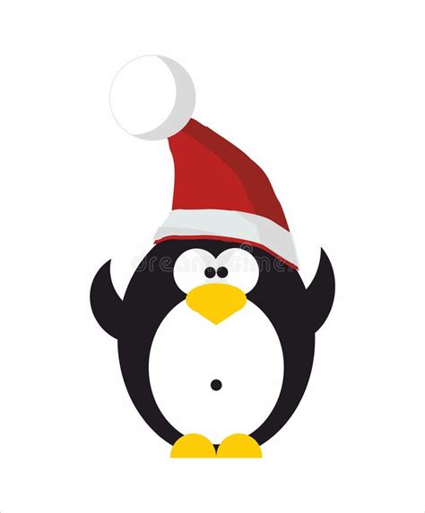 Penguin In Santa Hat Stock Vector Illustration Of Character 58720074