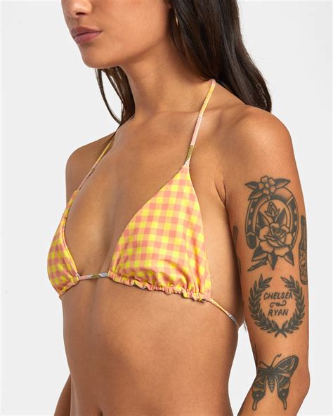 Rvca Sunkissed Slide Reversible Triangle Bikini Top Lilikoi SurfStitch