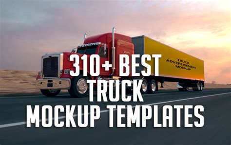 truck mockup templates  premium