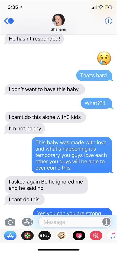‘i Dont Want To Have This Baby Newly Released Texts Reveal Shanann