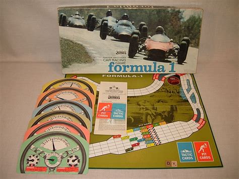 Formula 1 Board Game Car Racing Metal Cars Complete Vintage