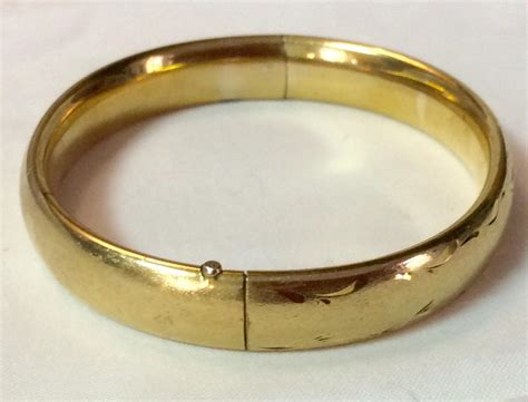 Vintage Gold Filled Hinged Bangle Bracelet From Bestkeptsecrets On Ruby