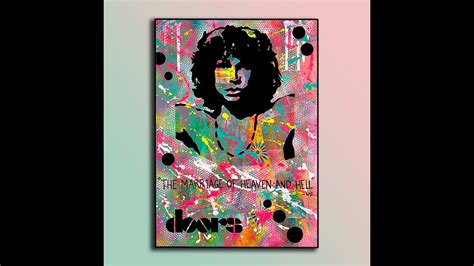 Jim Morrison Pop Art Abstract Step By Step Demonstration Art