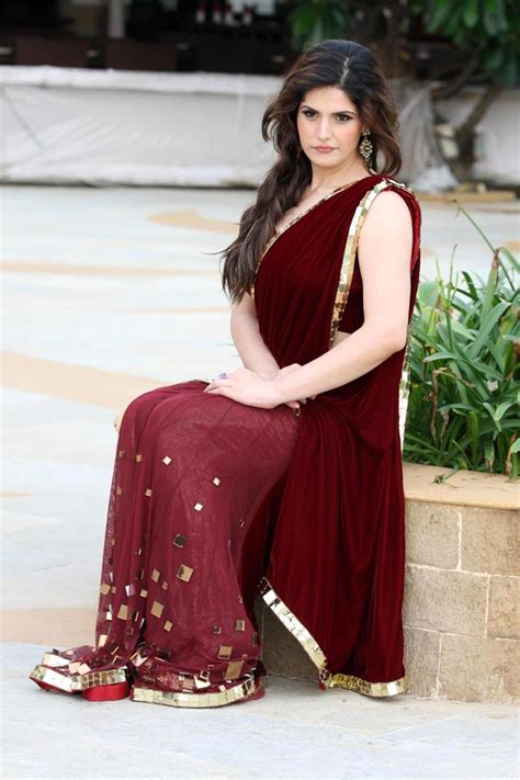 Zarine Khan Hot Stills In Red Saree Hot Photoshoot Bollywood Hollywood Indian Actress Hq