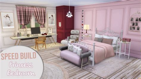 The Sims 4 Speed Build Modern Princess Bedroom Cc Links Princess