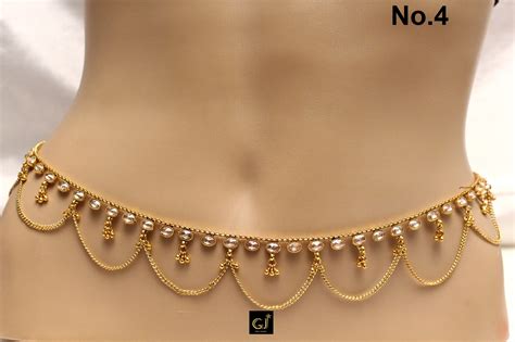 Sari Saree Chain Gold Polki Belly Waist Sari Saree Chain Etsy