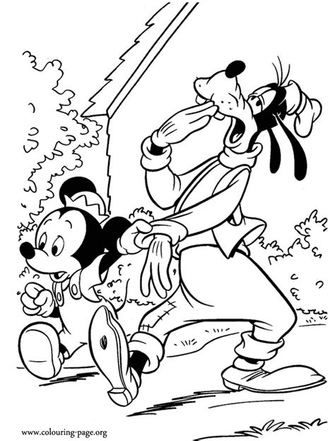 mickey mouse mickey mouse  goofy coloring page