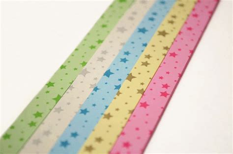Origami Lucky Star Paper Strips Star On Star Diy Pack Of 90 Etsy