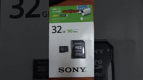 Sony Micro Sd Card 32 Gb Hc 1 Class 10 4k Youtube