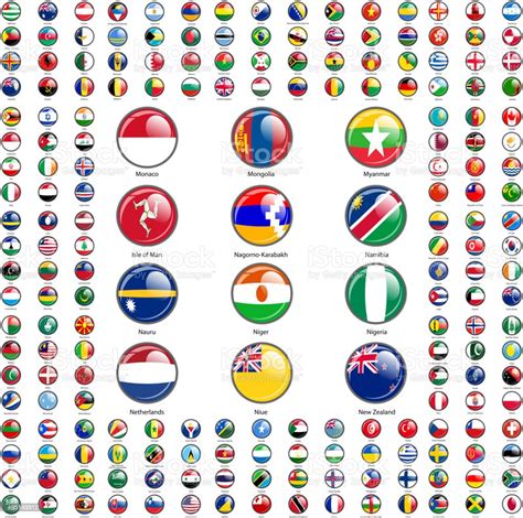 Vetores De Conjunto De Bandeiras Dos Estados Soberanos Mundo Ilustração