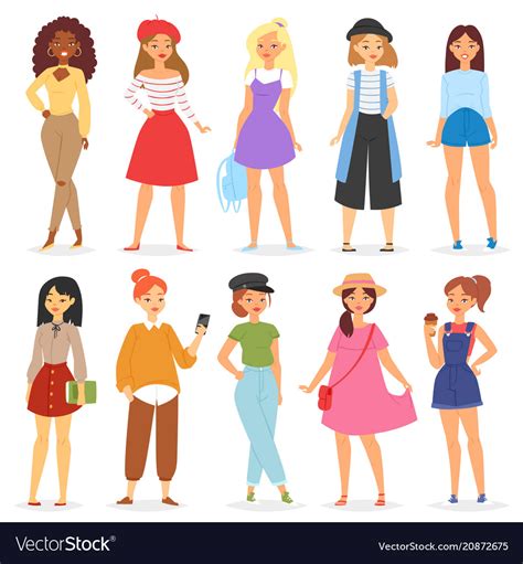 Girl Young Female Teenager Character Royalty Free Vector