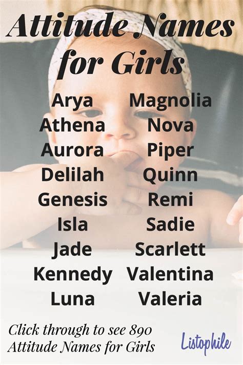 890 Attitude Names For Girls Artofit